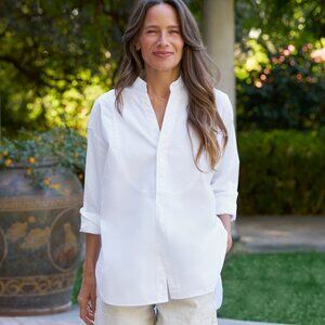 Frank & Eileen The Victoria Italian Tuxedo Shirt in White Size Large